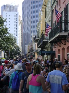 The Crowds Down Royal Street