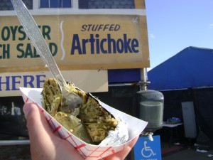 Jazzfest2013 Stuffed Artichoke