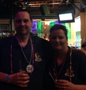 Connie & Eddie Visiting the Krewe Before We Loaded (Courtesy of Connie Hibben)