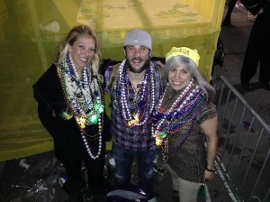 Kelly, Kyle, & Aimee Posing With Their Morpheus Swag Beneath the St. Charles Bleachers