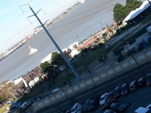 View of Zuly Lundi Gras From Atop Parking Garage