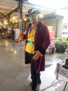 The Purple, Green & Gold Pirate at the French Market 