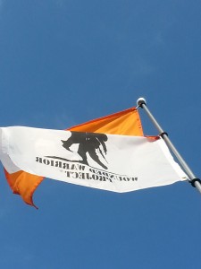 Wounded Warriors Banner Flies Over the Infield On A Sunny NOLA Day