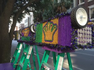 Decorated Step Ladder Children's Chairs Awaiting the Parades