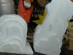 Layered Head On Left, Body On Right Pre-Sculpting