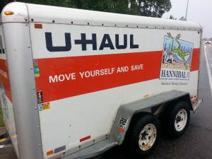 Leaving Last July With U-Haul in Tow